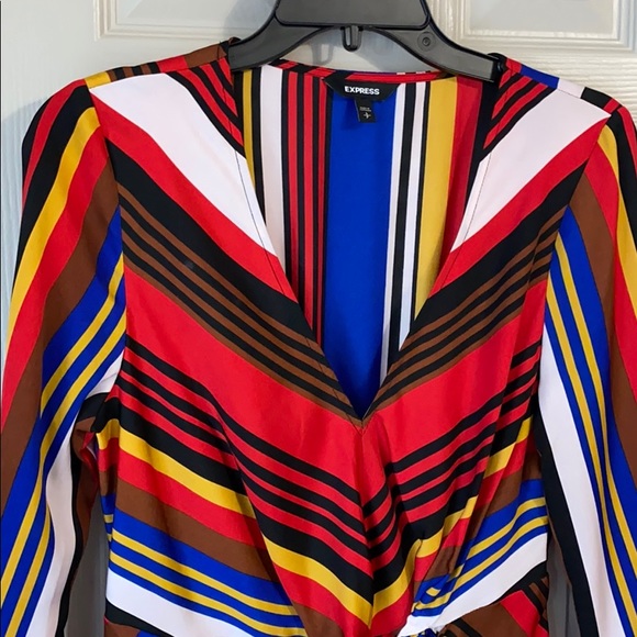 Express Multicolored Striped Dress - Picture 3 of 4